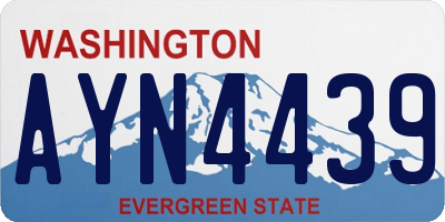 WA license plate AYN4439