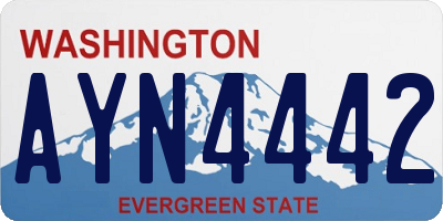 WA license plate AYN4442