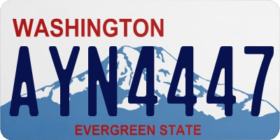 WA license plate AYN4447