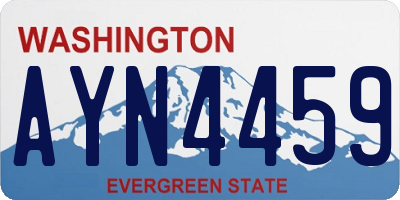 WA license plate AYN4459