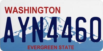 WA license plate AYN4460