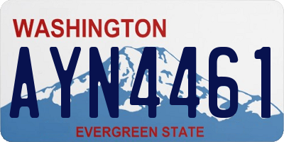 WA license plate AYN4461