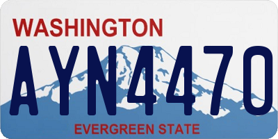 WA license plate AYN4470