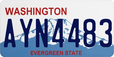 WA license plate AYN4483