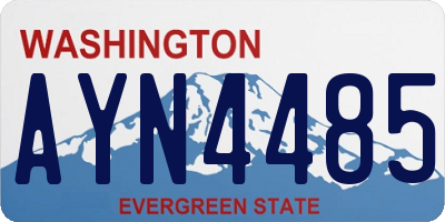 WA license plate AYN4485