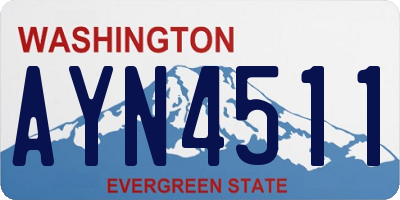 WA license plate AYN4511