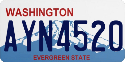 WA license plate AYN4520