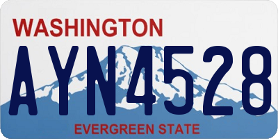 WA license plate AYN4528