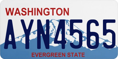 WA license plate AYN4565