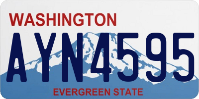 WA license plate AYN4595