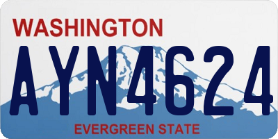 WA license plate AYN4624