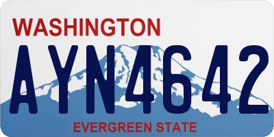 WA license plate AYN4642