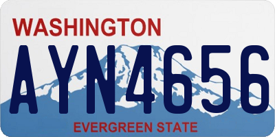 WA license plate AYN4656