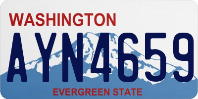 WA license plate AYN4659