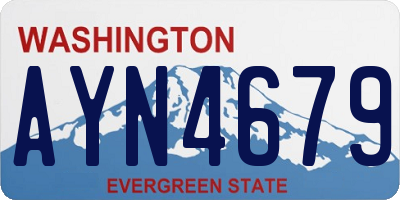WA license plate AYN4679