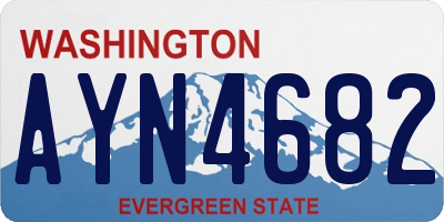 WA license plate AYN4682