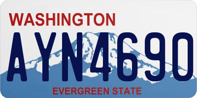 WA license plate AYN4690