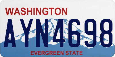 WA license plate AYN4698