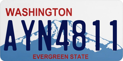 WA license plate AYN4811