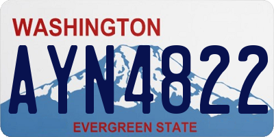 WA license plate AYN4822