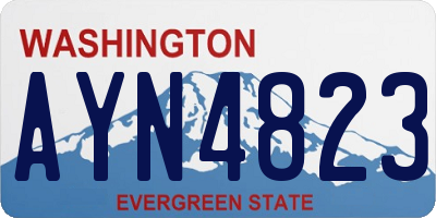 WA license plate AYN4823