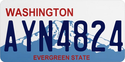 WA license plate AYN4824