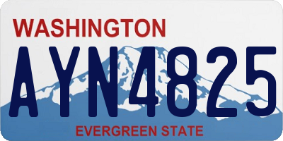 WA license plate AYN4825