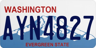 WA license plate AYN4827