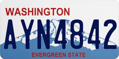 WA license plate AYN4842