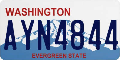 WA license plate AYN4844