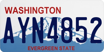 WA license plate AYN4852