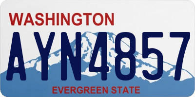 WA license plate AYN4857