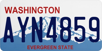 WA license plate AYN4859