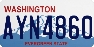 WA license plate AYN4860