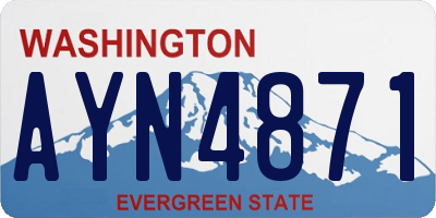 WA license plate AYN4871