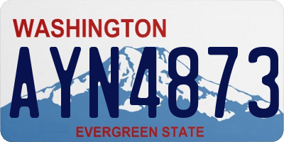 WA license plate AYN4873