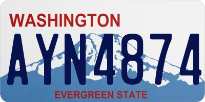 WA license plate AYN4874