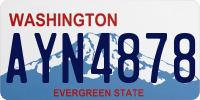 WA license plate AYN4878