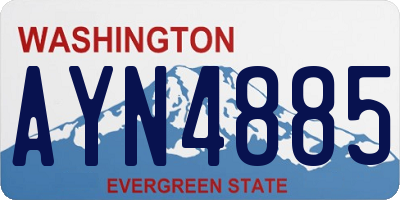 WA license plate AYN4885