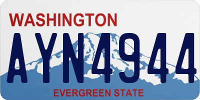 WA license plate AYN4944