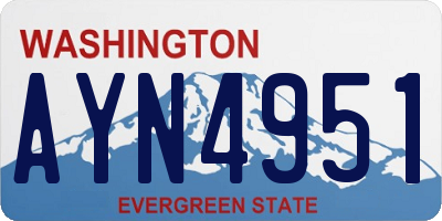 WA license plate AYN4951
