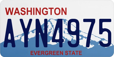 WA license plate AYN4975