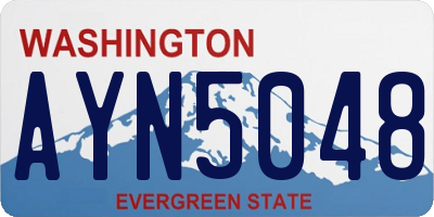 WA license plate AYN5048