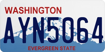 WA license plate AYN5064