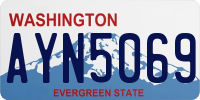 WA license plate AYN5069