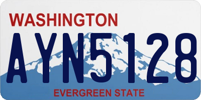 WA license plate AYN5128