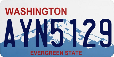 WA license plate AYN5129