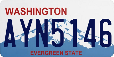 WA license plate AYN5146