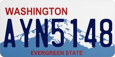 WA license plate AYN5148