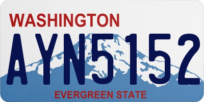 WA license plate AYN5152